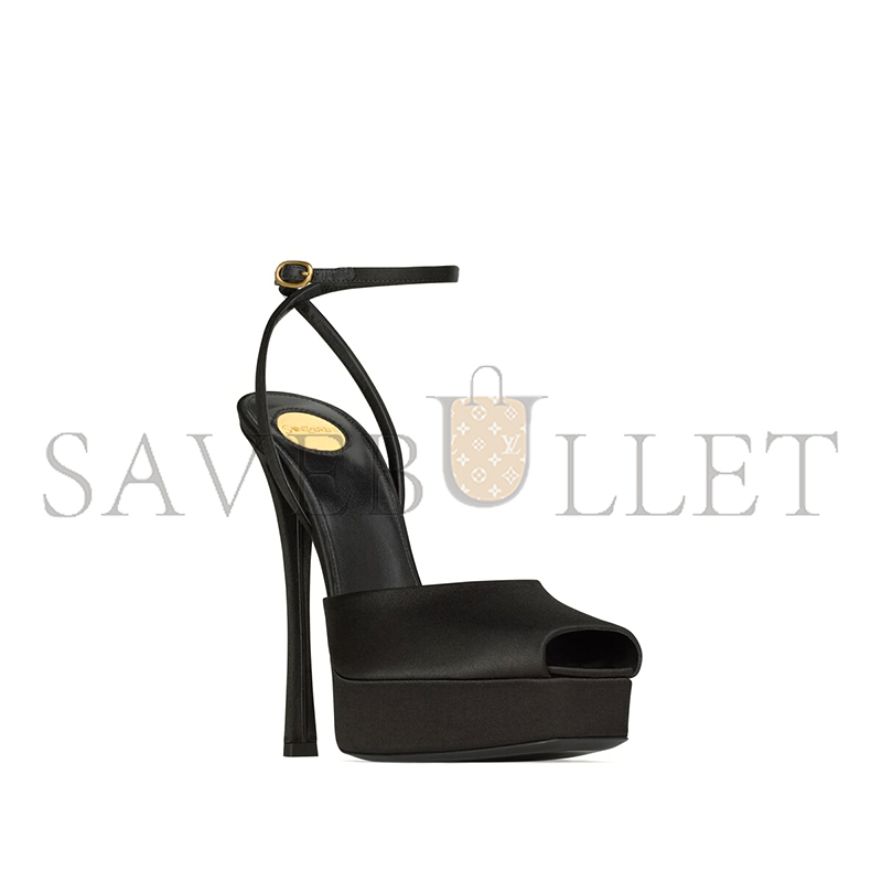 YSL LA SCANDALE PLATFORM SANDALS IN SATIN CREPE 8060709QNAO1000 YSL LA SCANDALE PLATFORM SANDALS IN SATIN CREPE 8060709QNAO1000